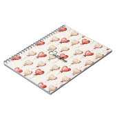 Red Cream Heart Balloons Notitieboek (Linkerzijde)