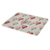 Red Cream Heart Balloons Snijplank (Hoek)