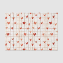 Red Cream Hearts Abstract