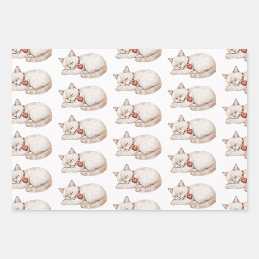 Red Cream Hearts Balloons Cupcakes Verjaardag Inpakpapier Vel (Voorkant)