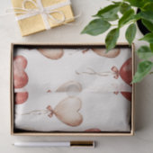 Red Cream Hearts Balloons Verjaardag Tissuepapier (Geschenk)