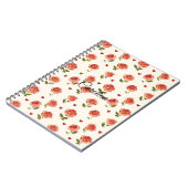 Red Cream Hearts Floral Notitieboek (Linkerzijde)