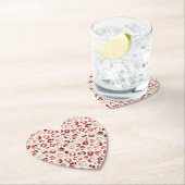 Red Cream Leopard Animal Print Birthday Kartonnen Onderzetters (Insitu)