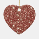 Red Cream Leopard Animal Print Christmas Keramisch Ornament (Achterkant)