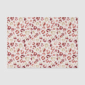 Red Cream Leopard Animal Print Tissuepapier (Voorkant)