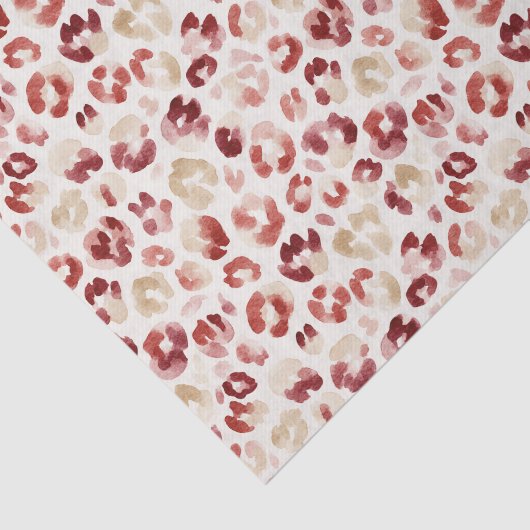 Red Cream Leopard Animal Print Tissuepapier (Detail)