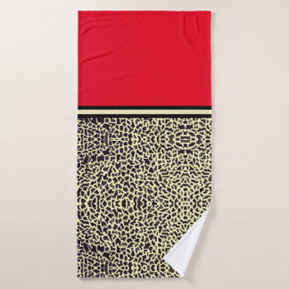Red Cream Leopard Badhanddoek