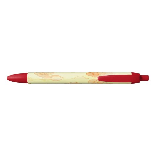 Red Cream Lucky Clouds Pen (Achterkant)
