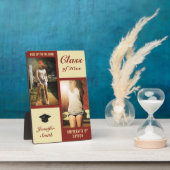 Red Cream Modern Photo Afstuderen Fotoplaat (Zijkant)