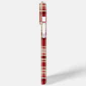 Red Cream Plaid Stripes Case-Mate iPhone Case (Achterkant / Links)