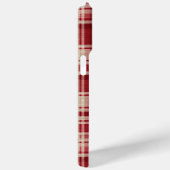 Red Cream Plaid Stripes Case-Mate iPhone Case (Achterkant / Rechts)