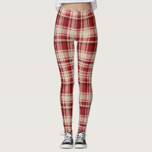 Red Cream Plaid Stripes