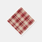 Red Cream Plaid Stripes Servet (Hoek)