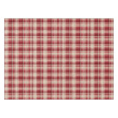 Red Cream Plaid Stripes Tafelkleed (Voorkant (Horizontaal))