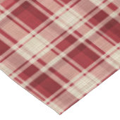 Red Cream Plaid Stripes Tafelkleed (Gekanteld)