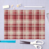 Red Cream Plaid Stripes Tissuepapier (Craft)