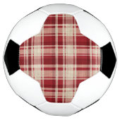 Red Cream Plaid Stripes Voetbal (Gedraaid)
