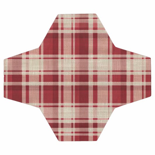 Red Cream Plaid Stripes Voetbal (Enkel)
