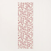 Red Cream Plaid Stripes Yogamat (Achterkant)