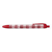 Red Cream Plaid Stripes Zwarte Inkt Pen (Bovenkant)