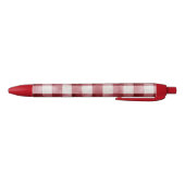 Red Cream Plaid Stripes Zwarte Inkt Pen (Bodem)