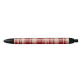 Red Cream Plaid Stripes Zwarte Inkt Pen (Voorkant)