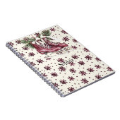 Red Cream Snowflakes Ice Skates Notitieboek (Rechterzijde)