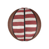 Red Cream Stripes Basketbal (Verticaal)