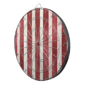 Red Cream Stripes Dartbord (Voorkant Rechts)