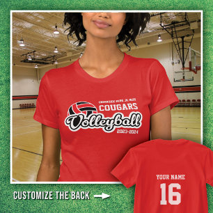 Red Creekside Park Cougars Volleybal 2023-2024 T-shirt