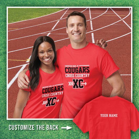 Red Creekside Park JH Cougars Cross Country T-shirt