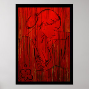 Red Creole Rain Poster