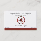 Red Crescent Moon & Planets Logo Visitekaartje (Voorkant)