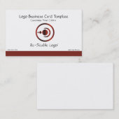 Red Crescent Moon & Planets Logo Visitekaartje (Voorkant / Achterkant)