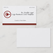 Red Crescent Moon & Planets Logo Visitekaartje (Voorkant / Achterkant)