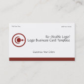 Red Crescent Moon & Planets Logo Visitekaartje (Voorkant)