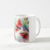 Red crested cardinal 060824AREF107 - Watercolor Koffiemok (Voorkant rechts)
