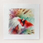 Red crested cardinal 060824AREF107 - Watercolor Legpuzzel (Horizontaal)