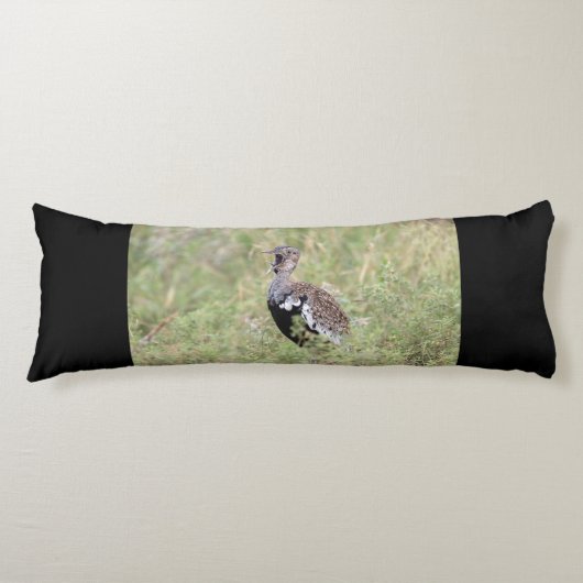 Red Crested Korhaan Lichaamskussen (Voorkant)