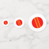 Red Cricket Ball Confetti (Voorkanten)