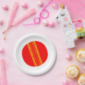 Red Cricket Ball Papieren Bordje (Feest)