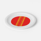 Red Cricket Ball Papieren Bordje (Gekanteld)