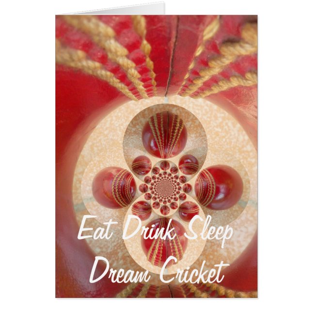 Red Cricket Balls Abstracte kunst Print Design (Voorkant)