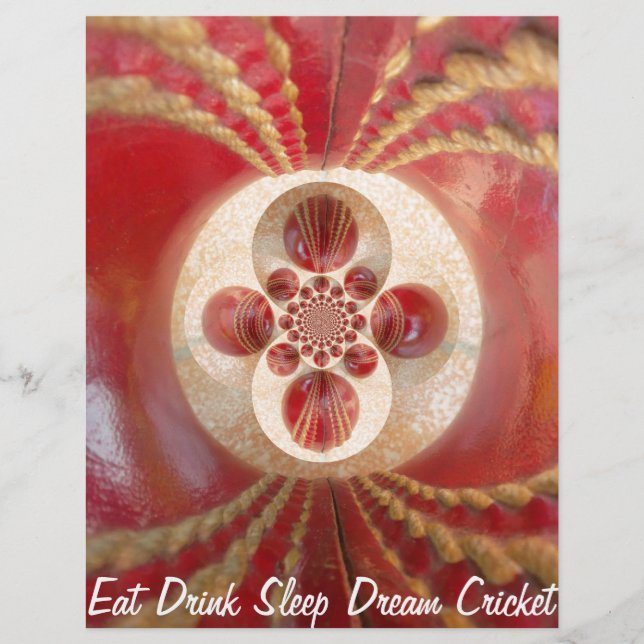 Red Cricket Balls Abstracte kunst Print Design (Voorkant)