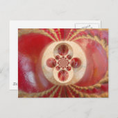 Red Cricket Balls Abstracte kunst Print Design Briefkaart (Voorkant / Achterkant)