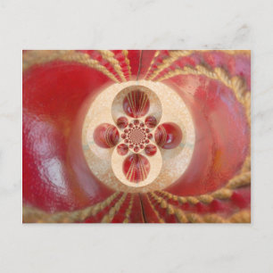 Red Cricket Balls Abstracte kunst Print Design Briefkaart