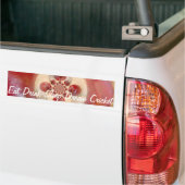 Red Cricket Balls Abstracte kunst Print Design Bumpersticker (Op Truck)