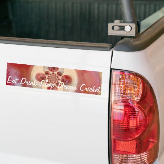 Red Cricket Balls Abstracte kunst Print Design Bumpersticker (Op Truck)