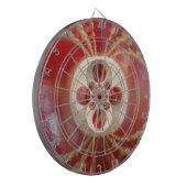 Red Cricket Balls Abstracte kunst Print Design Dartbord (Voorkant Links)