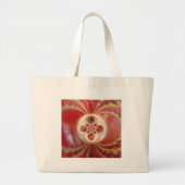 Red Cricket Balls Abstracte kunst Print Design Grote Tote Bag (Voorkant)
